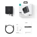 GaN 140W 3 x USB-C / USB-A Joyroom rychlonabíječka JR-TCG05EU - černá + USB-C - USB-C 240W 1,2m kabel