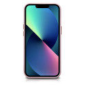 iCarer Litchi Premium Leather pro iPhone 14 Plus růžové