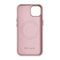 iCarer Litchi Premium Leather pro iPhone 14 Plus růžové