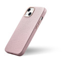 iCarer Litchi Premium Leather pro iPhone 14 Plus růžové