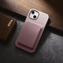 iCarer Litchi Premium Leather pro iPhone 14 Plus růžové