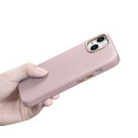 iCarer Litchi Premium Leather pro iPhone 14 Plus růžové