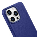 Pouzdro iCarer Litchi pro iPhone 14 Pro Max - tmavě modrá