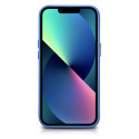 Kryt iCarer Litchi pro iPhone 14 Pro Max - světle modrá