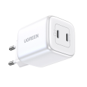 GaN 2 x USB-C 45W QC PD Ugreen CD294 rychlonabíječka - bílá