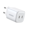 GaN 2 x USB-C 45W QC PD Ugreen CD294 rychlonabíječka - bílá