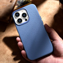 Kryt iCarer Litchi pro iPhone 14 Pro Max - světle modrá