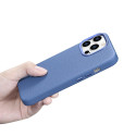 Kryt iCarer Litchi pro iPhone 14 Pro Max - světle modrá
