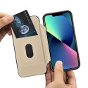 iCarer CE Oil Wax kožené pouzdro MagSafe pro iPhone 14 Plus – čer