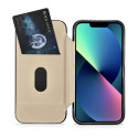 iCarer CE Oil Wax kožené pouzdro MagSafe pro iPhone 14 Plus – čer