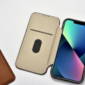 iCarer CE Oil Wax kožené pouzdro MagSafe pro iPhone 14 Plus – čer