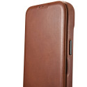 iCarer CE Oil Wax Leather Folio iPhone 14 Plus - hnědá