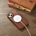 iCarer CE Oil Wax Leather Folio iPhone 14 Plus - hnědá