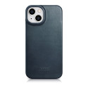 Pouzdro iCarer CE Oil Wax Leather pro iPhone 14 Plus - blue
