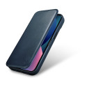 Pouzdro iCarer CE Oil Wax Leather pro iPhone 14 Plus - blue