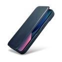 Pouzdro iCarer CE Oil Wax Leather pro iPhone 14 Plus - blue