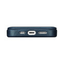 Pouzdro iCarer CE Oil Wax Leather pro iPhone 14 Plus - blue