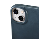 Pouzdro iCarer CE Oil Wax Leather pro iPhone 14 Plus - blue
