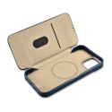 Pouzdro iCarer CE Oil Wax Leather pro iPhone 14 Plus - blue