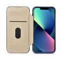 Pouzdro iCarer CE Oil Wax Leather pro iPhone 14 Plus - blue