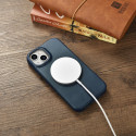 Pouzdro iCarer CE Oil Wax Leather pro iPhone 14 Plus - blue