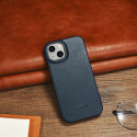 Pouzdro iCarer CE Oil Wax Leather pro iPhone 14 Plus - blue