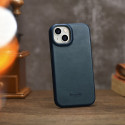 Pouzdro iCarer CE Oil Wax Leather pro iPhone 14 Plus - blue