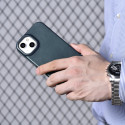 Pouzdro iCarer CE Oil Wax Leather pro iPhone 14 Plus - blue