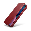 Pouzdro iCarer CE Oil Wax Leather pro iPhone 14 Plus - červené