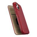 Pouzdro iCarer CE Oil Wax Leather pro iPhone 14 Plus - červené