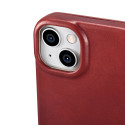 Pouzdro iCarer CE Oil Wax Leather pro iPhone 14 Plus - červené