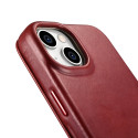 Pouzdro iCarer CE Oil Wax Leather pro iPhone 14 Plus - červené