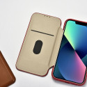 Pouzdro iCarer CE Oil Wax Leather pro iPhone 14 Plus - červené