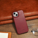 Pouzdro iCarer CE Oil Wax Leather pro iPhone 14 Plus - červené