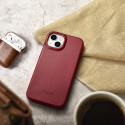 Pouzdro iCarer CE Oil Wax Leather pro iPhone 14 Plus - červené