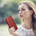 Pouzdro iCarer CE Oil Wax Leather pro iPhone 14 Plus - červené