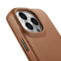 iCarer CE Premium Leather Folio pro iPhone 14 Pro - hnědá