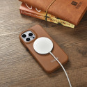iCarer CE Premium Leather Folio pro iPhone 14 Pro - hnědá