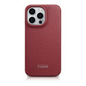 iCarer CE Premium Leather pro iPhone 14 Pro - červené