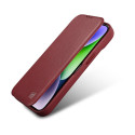 iCarer CE Premium Leather pro iPhone 14 Pro - červené