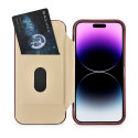 iCarer CE Premium Leather pro iPhone 14 Pro - červené