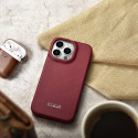 iCarer CE Premium Leather pro iPhone 14 Pro - červené
