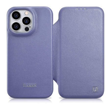iCarer Magnetic Flip Leather Folio Case iPhone 14 Pro - světle fialov