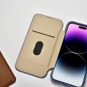 iCarer CE Premium Leather pro iPhone 14 Pro - modrá (MagSafe)