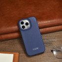 iCarer CE Premium Leather pro iPhone 14 Pro - modrá (MagSafe)