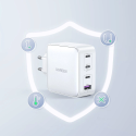 GaN 3xUSB C / USB 100W rychlonabíječka PPS Ugreen CD226 - bílá