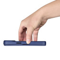 iCarer CE Premium Leather pro iPhone 14 Pro - modrá (MagSafe)