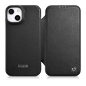 iCarer CE Premium Leather Folio iPhone 14 Plus - black
