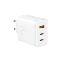 GaN Baseus Cube Pro 65W 2x USB-C USB-A nabíječka - bílá