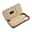 Pouzdro iCarer CE Leather Folio Case pro iPhone 14 Plus - hnědá
